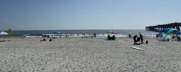 People enjoying Atlantic Ocean, Florida.