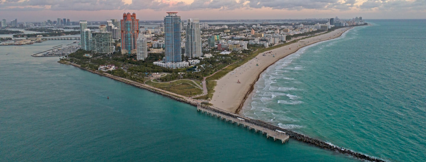 Aerial view of Miami